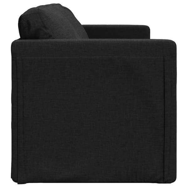vidaXL Golvbäddsoffa 2-i-1 svart 112x174x55 cm tyg