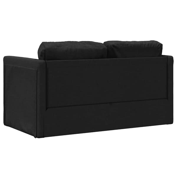 vidaXL Golvbäddsoffa 2-i-1 svart 112x174x55 cm tyg
