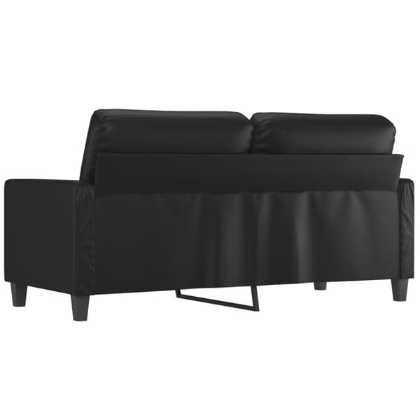 vidaXL 2-sitssoffa svart 140 cm konstläder