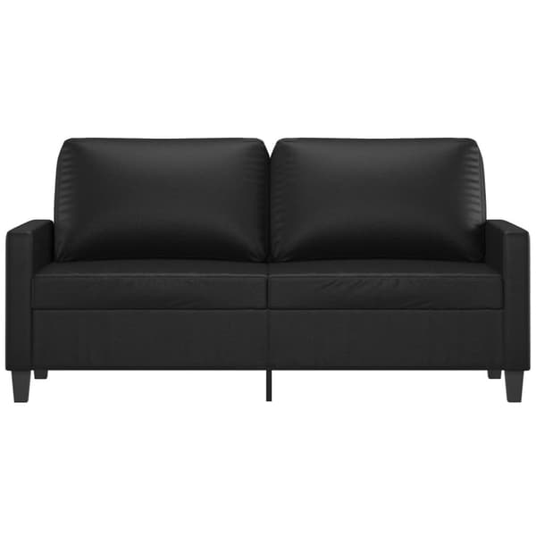 vidaXL 2-sitssoffa svart 140 cm konstläder