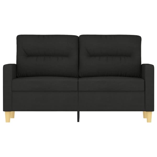 vidaXL 2-sitssoffa ljusgrå Svart 120 cm tyg