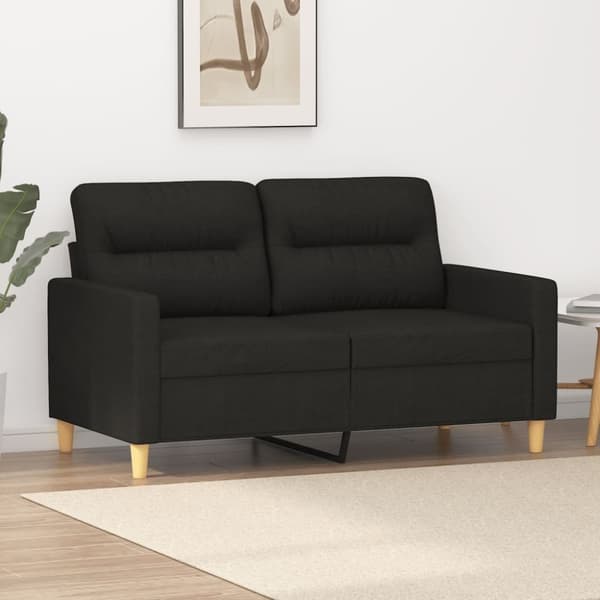 vidaXL 2-personers sofa 120 cm stof sort