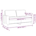 Miniatyrbillede 7 af 8: vidaXL 2-personers sofa 120 cm stof mørkegrå