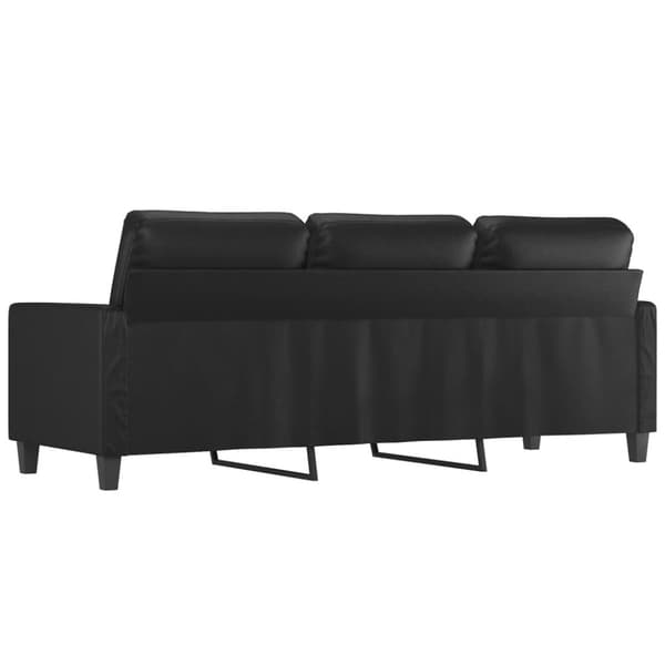 vidaXL 3-personers sofa 180 cm kunstlæder sort
