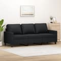Miniatyrbillede 8 af 8: vidaXL 3-personers sofa 180 cm kunstlæder sort