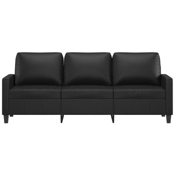 vidaXL 3-personers sofa 180 cm kunstlæder sort