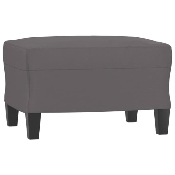 vidaXL 3-personers sofa med fodskammel 180 cm kunstlæder grå