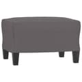 Miniatyrbillede 3 af 7: vidaXL 3-personers sofa med fodskammel 180 cm kunstlæder grå