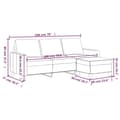 Miniatyrbillede 6 af 7: vidaXL 3-personers sofa med fodskammel 180 cm kunstlæder grå