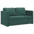 Miniatyrbillede 5 af 11: vidaXL 2-i-1 sovesofa 122x204x55 cm velour mørkegrøn