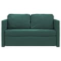Miniatyrbillede 6 af 11: vidaXL 2-i-1 sovesofa 122x204x55 cm velour mørkegrøn