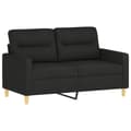Miniatyrbillede 4 af 10: vidaXL sofasæt 3 dele med puder stof sort