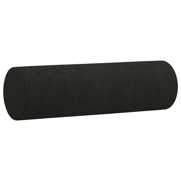 vidaXL sofasæt 3 dele med puder stof sort