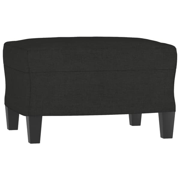 vidaXL 3-personers sofa med fodskammel 180 cm sort