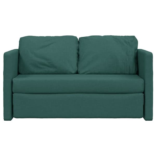 vidaXL Golvbäddsoffa 2-i-1 mörkgrön 112x174x55 cm tyg