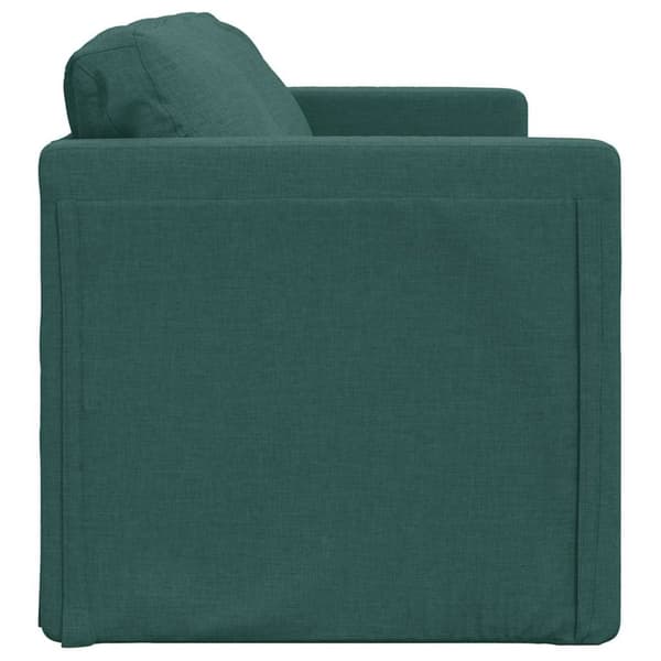 vidaXL Golvbäddsoffa 2-i-1 mörkgrön 112x174x55 cm tyg