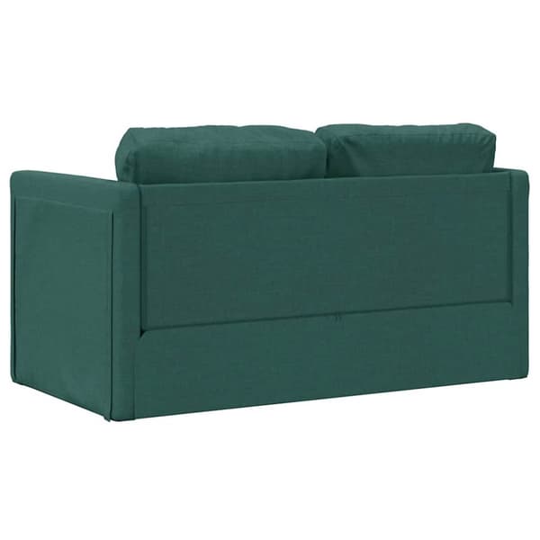 vidaXL Golvbäddsoffa 2-i-1 mörkgrön 112x174x55 cm tyg