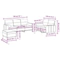 Miniatyrbillede 11 af 11: vidaXL sofasæt 3 dele med puder stof gråbrun