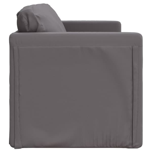 vidaXL Golvbäddsoffa 2-i-1 grå 112x174x55 cm konstläder