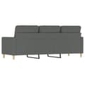 Miniatyrbillede 4 af 8: vidaXL 3-personers sofa 180 cm stof mørkegrå