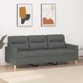 Miniatyrbillede 8 af 8: vidaXL 3-personers sofa 180 cm stof mørkegrå