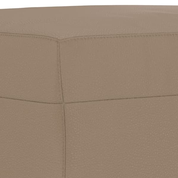 vidaXL Soffgrupp med dynor 4 delar cappuccino konstläder