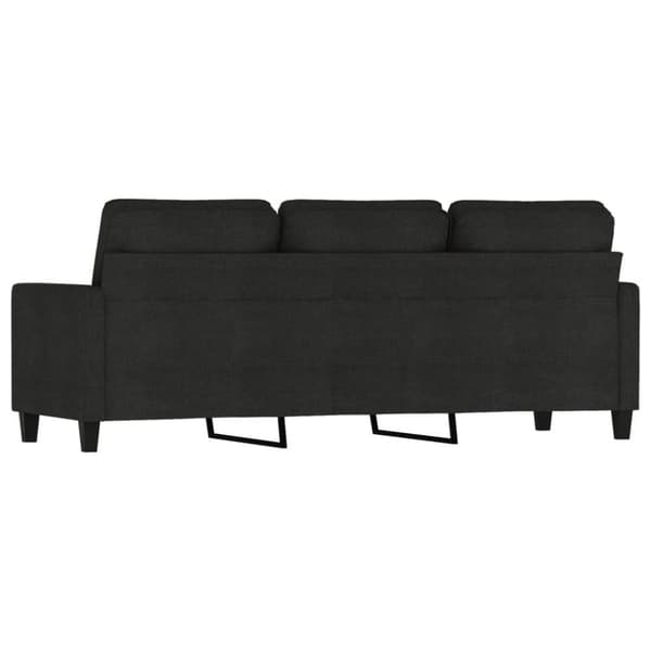 vidaXL 3-sitssoffa svart 180 cm tyg