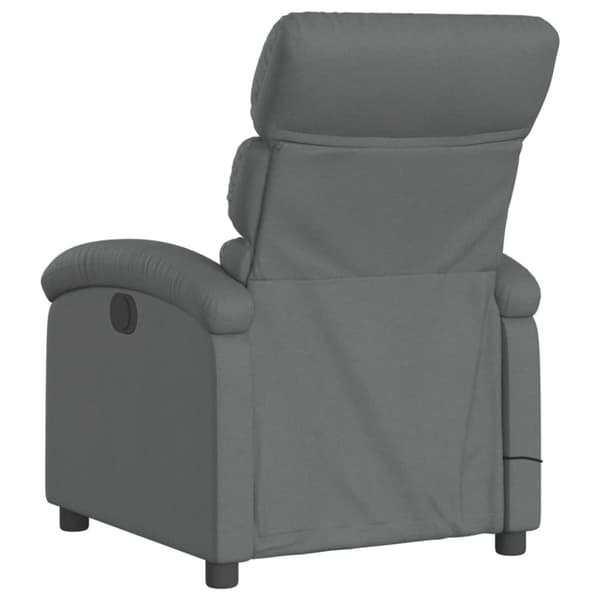 vidaXL Massagefåtölj mörkgrå tyg