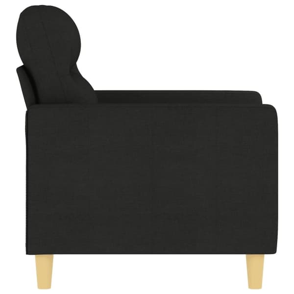 vidaXL lænestol 60 cm stof sort