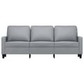 Miniatyrbillede 2 af 8: vidaXL 3-personers sofa 180 cm stof lysegrå