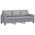 Miniatyrbillede 1 af 8: vidaXL 3-personers sofa 180 cm stof lysegrå