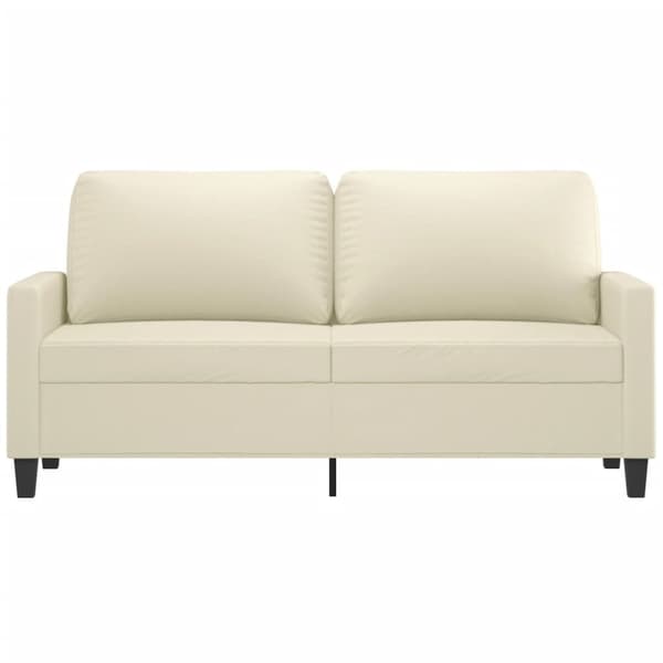 vidaXL 2-personers sofa 140 cm kunstlæder cremefarvet