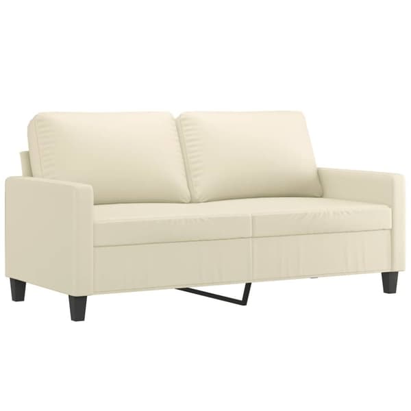 vidaXL 2-personers sofa 140 cm kunstlæder cremefarvet