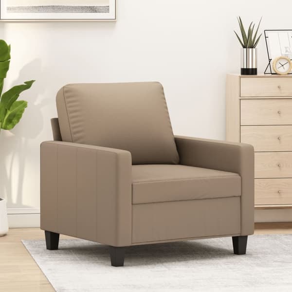 vidaXL lænestol 60 cm kunstlæder Cappuccino