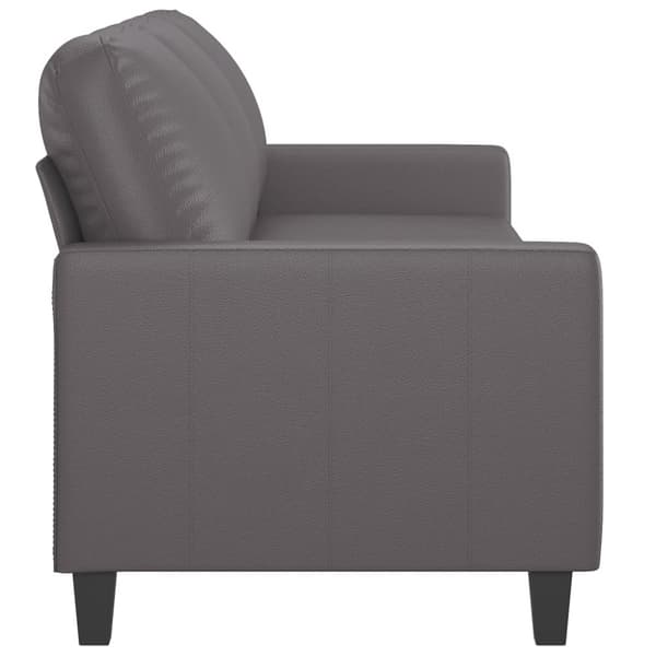vidaXL 3-sitssoffa grå 180 cm konstläder