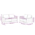 Miniatyrbillede 7 af 7: vidaXL sofasæt 2 dele med hynder kunstlæder sort