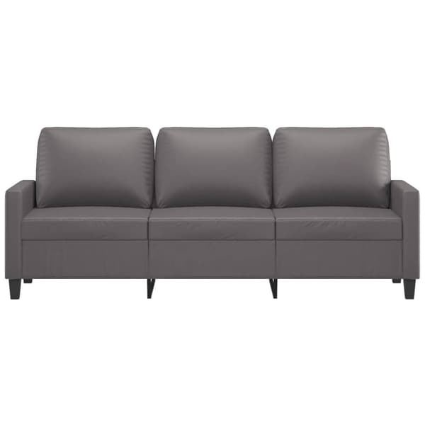 vidaXL 3-personers sofa 180 cm kunstlæder grå