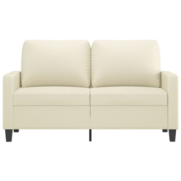 vidaXL 2-personers sofa 120 cm kunstlæder cremefarvet
