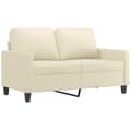 Miniatyrbillede 1 af 8: vidaXL 2-personers sofa 120 cm kunstlæder cremefarvet
