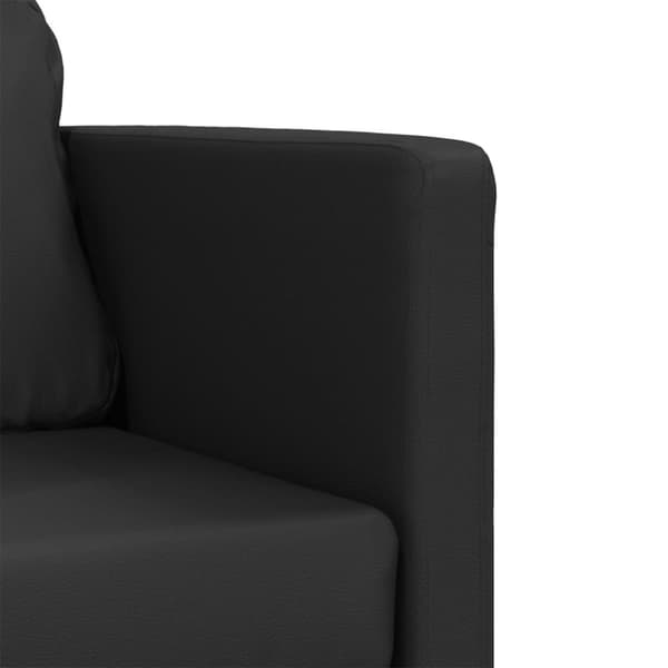 vidaXL Golvbäddsoffa 2-i-1 svart 112x174x55 cm konstläder