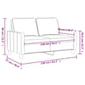 Miniatyrbild 7 av 8: vidaXL 2-sitssoffa svart 140 cm tyg