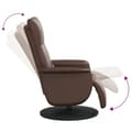 Miniatyrbild 5 av 11: vidaXL Reclinerfåtölj med fotstöd brun konstläder