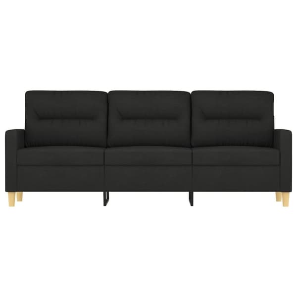 vidaXL 3-personers sofa 180 cm stof sort
