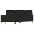 Miniatyrbillede 5 af 8: vidaXL 3-personers sofa 180 cm stof sort