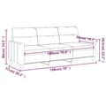 Miniatyrbillede 8 af 8: vidaXL 3-personers sofa 180 cm stof sort