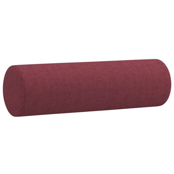 vidaXL 3-sits soffa med prydnadskuddar vinröd 180 cm Tyg