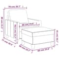 Miniatyrbillede 6 af 7: vidaXL sofastol med fodskammel 60 cm kunstlæder sort