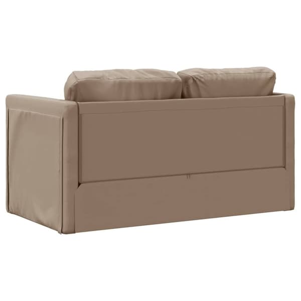 vidaXL 2-i-1 sovesofa 112x174x55 cm kunstlæder cappuccinofarvet