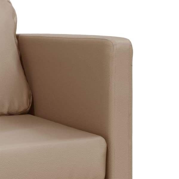 vidaXL Golvbäddsoffa 2-i-1 cappuccino 112x174x55 cm konstläder