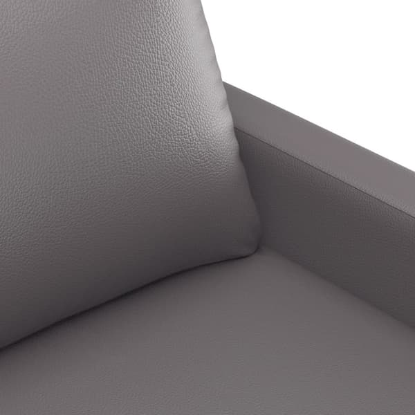 vidaXL 2-sitssoffa Grå 120 cm konstläder
